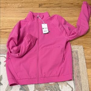 Figs Pink Zip-Up Sydney jacket XS BNWT
